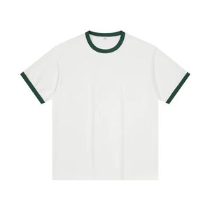 Camisetas Ringer con Cuello Redondo, Bordado Personalizado, Ribete en Contraste, Camisetas Ringer para Hombre, Marca Privada, Camisetas Ringer Lisas para Hombre - Product Image 1