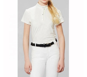 Camiseta de montar a caballo para niños, ropa de montar a caballo, Tops ecuestres de manga corta, capa Base con logotipo personalizado, 2022 - Product Image 4