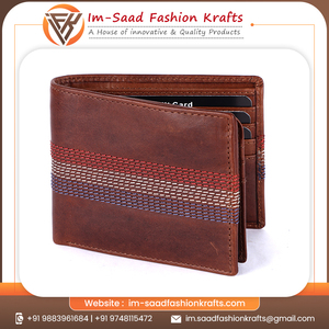 กระเป๋าสตางค์ใบสั้นหนังแท้คุณภาพพรีเมี่ยมสำหรับผู้ชายเปิดปิดด้วยการปักโซ่ประดับด้วยผ้าคอตตอนซับในราคาไม่แพง - Product Image 6