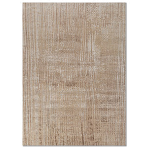 พรมไหมไผ่ผสมขนสัตว์ถักมือลายเอ็นโทรปี ไอวอรี่ รุ่น AKWB-3598 หนา 10 มม. รูปทรงสี่เหลี่ยมผืนผ้า สำหรับปูพื้นบ้าน ลายแบบนามธรรม เหมาะสำหรับห้องโถง ทำด้วยมือ - Product Image 1