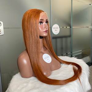 Peluca con cierre de encaje 5x5 al por mayor con color degradado 30 pulgadas de pelo humano virgen recto de hueso materia prima para mujeres - Product Image 2