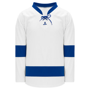 Último producto de impresión por sublimación de secado rápido OEM deportes hombres cuello en V a rayas de talla grande hombres camiseta de hockey sobre hielo - Product Image 2