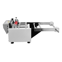 Máquina cortadora automática de tubos y cintas de 280 mm de ancho, cortadora de tiras, fundas de PVC y correas de alta velocidad