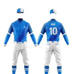 ชุดเบสบอลผู้ชาย ระบายอากาศ แห้งเร็ว โพลีเอสเตอร์ 100%  ออกแบบโลโก้ได้ตามต้องการ  ชุดสีที่กำหนดเองสำหรับการฝึกซ้อมทีม - Product Image 4