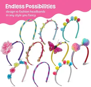 Girl Use Craft Headbands Jewelry Making Kit For Girls DIY Hair Accessories Set