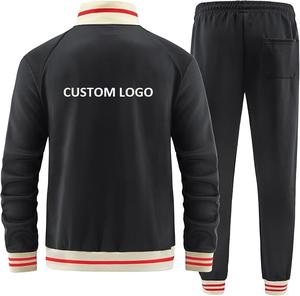 Chándal de invierno con cremallera completa Atlético informal para hombre, conjunto de chándal de manga larga con chaqueta y pantalones, trajes de 2 piezas para correr - Product Image 5