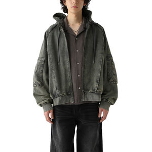 Chándal de Invierno de Alta Calidad para Hombre, de Algodón Grueso, Estilo Holgado, Lavado Vintage, con Parches, Costuras, Bolsillos con Cremallera, Secado Rápido - Product Image 2