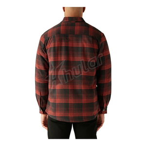 OEM Personnalisé Patchwork Multicolore pour Hommes Broderie Logo Flanelle Chemises à Manches Longues Coton Streetwear pour Smart Casual Anti-Rides - Product Image 4