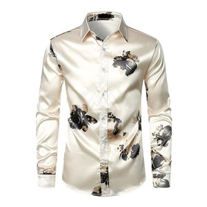 เสื้อเชิ้ตมีกระดุมสีพื้นสำหรับผู้ชายเสื้อมีกระดุมโลโก้แบบกำหนดเอง - Product Image 1