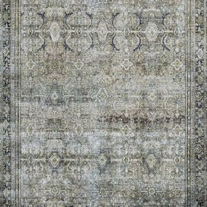 Tapis turc tissé à la machine Adiva, lavable, avec dos en polyester antidérapant, motif géométrique, vente en gros, exportation Gaziantep pour la maison - Product Image 1