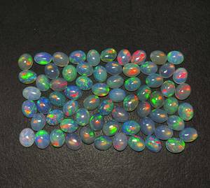 Haute qualité IGI certifié 7 pièces 10 Carats opale éthiopienne naturel Multi feu 8*10mm ovale Cabochon améthyste perle pierres précieuses en vrac - Product Image 4