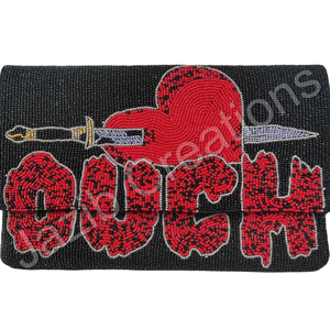 กระเป๋าถือออกงานค็อกเทลประดับพลอยเทียมสุดหรูพร้อมกระเป๋าคลัทช์ประดับคริสตัลสีแดงขนาดใหญ่ - Product Image 1