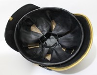 Casque en cuir Pickelhaube prussien allemand avec emblème Aigle Doré, imitation antique, accessoire de mode de collection QG