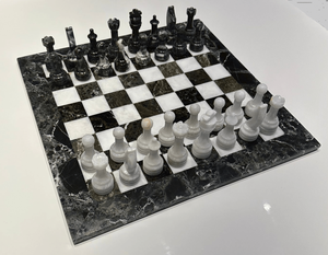 Handcrafted Traditional Marble <b>Chess</b> <b>Table</b> Waterproof Outdoor Home Furniture - Product Image 2