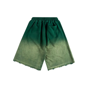 Venta al por mayor de pantalones cortos de lavado ácido Vintage para los hombres Sun Faded French Terry Cotton Jogger High Street Style Solid Pattern Type - Product Image 2