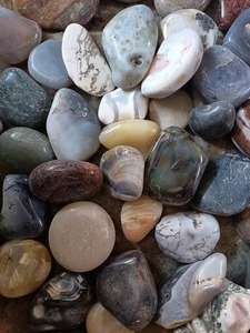 Đánh bóng màu xanh lá cây tự nhiên Pebble đá vòng mịn đá cho hồ cá ngoài trời trong nhà trang trí nội thất - Product Image 5