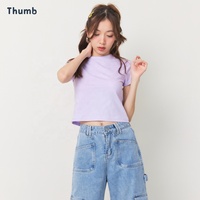 Op maat gemaakte dames crop top van zacht katoen, geribbeld, baby tee, slim fit, private label, groothandel, OEM fabrikant Thailand