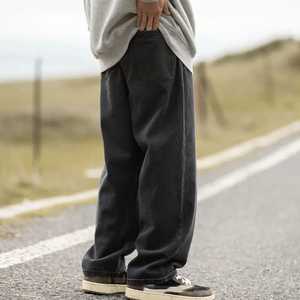 กางเกงยีนส์ขาบานแบบหลวมใส่สบายสำหรับผู้ชายกางเกงยีนส์ลำลองใส่ได้ทุกวันแฟชั่นในเมือง - Product Image 5