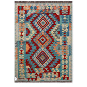 Alfombra Kilim de Maimana, Afganistán, 170 x 121 cm, Juego de Alfombras - Product Image 1