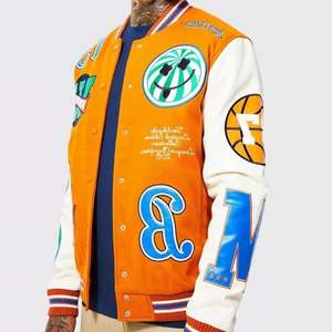 2024 <b>Back</b> to School Essentials - Vintage Unisex Letterman Jacket Old Fashion Men's Varsity Jacket Streetwear Student Retro Wear - Product Image 1