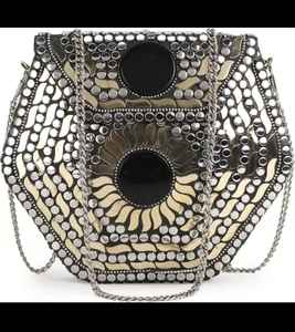 Bolso de mano con incrustaciones de mosaico de lujo para mujer moderna estilo elegante bolso de mano de mosaico de Metal para bodas y celebraciones y precio bajo - Product Image 1