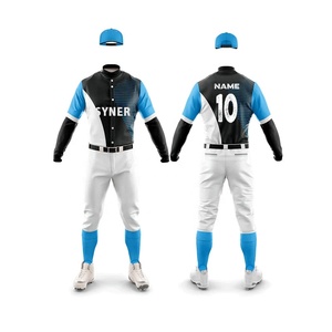 Conjunto de Uniforme de Entrenamiento de Softbol para Niños, Jersey Transpirable con Botones, Pantalones, Uniforme de Béisbol, Ropa Deportiva Suave, 100% Poliéster, Logotipo Personalizado - Product Image 4
