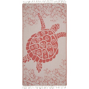 Serviette de plage turque en jacquard Sea Turtle, 35x70 pouces - Product Image 5