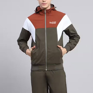 Marque privée personnalisée hiver à capuche solide imprimé hommes pull à manches longues survêtements-respirant coupe-vent vêtements de sport - Product Image 6