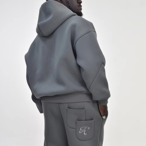 Pantalon de survêtement évasé épais et écologique pantalon baggy de jogging avec logo personnalisé en coton jambe large streetwear unisexe OEM - Product Image 3