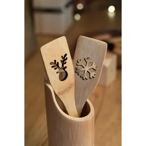 Sandtrask Cuillères en bambou écologiques, vaisselle et décorations pour tables de fête - Product Image 4