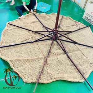 ร่มกันแดดทรงสี่เหลี่ยมทำจากมะพร้าวออกแบบได้ตามต้องการร่มชายหาดทำจากเส้นใยมะพร้าวทรงกลม - Product Image 6