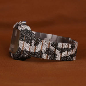 Montre à quartz pour homme en or 18 carats plaqué or avec diamants moissanite complets, design attrayant, montre à quartz sertie de strass pour homme - Product Image 4