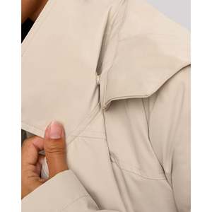 Abrigo Corto Casual de Piel de Oveja para Mujer - Color Beige Jaspeado para Primavera e Invierno - Product Image 6