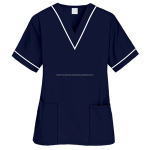 Uniformes de gommage personnalisés Offre Spéciale femmes costume uniforme de vêtements médicaux uniforme d'infirmière ensembles de gommage pour l'hôpital tissé de marque privée - Product Image 6