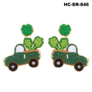 Chic Beaded <b>Earrings</b> With Handcrafted Glass Beads Decorative Accessory Ideal For Women To Wear During Christmas <b>Halloween</b> - Product Image 3