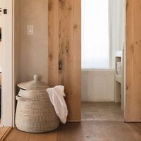 Dernière collection de paniers en jonc de mer faits à la main Paniers à linge en paille Conteneurs de stockage de forme ronde Décoration et organisation de la maison