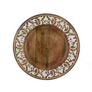 Assiettes de service créatives pour viande naturelle Planche de service en acacia de restaurant en bois massif Assiettes en bois professionnelles par artisanat en croissant - Product Image 4