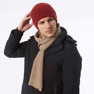 100% <b>Wool</b> <b>Beanie</b> Winter <b>Hats</b> and Caps Red Color Sustainable / Windbreaker <b>Beanies</b> - Product Image 4