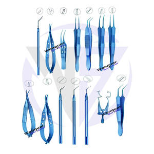 Pinces ophtalmiques en titane pour l'insertion de plaquettes sclérales, outil de microchirurgie oculaire, prix de gros, ensemble complet fabriqué par Wenquar - Product Image 2