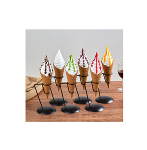 Vente chaude Support de cône de crème glacée en métal Support d'affichage de cône alimentaire Supports de cônes de bonbons de crème glacée au meilleur prix - Product Image 2