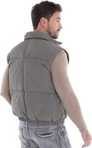 Venta Directa de Fábrica, Chaleco Acolchado Personalizable de Alta Calidad, Transpirable, para Hombre, Invierno, Casual, Cuello en V, 220g, 100% - Product Image 2