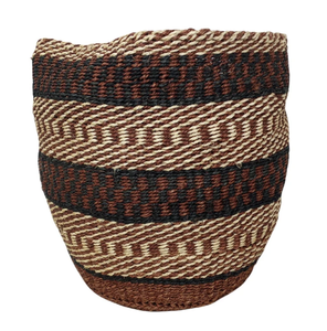 ตะกร้าแอฟริกันสำหรับตกแต่งทำด้วยมือ,ตะกร้าใส่พืชสไตล์โบโฮผลิตในเวียดนามปี100% - Product Image 5