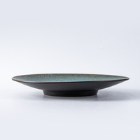 Nouvelle Collection YAYU : Assiettes en Céramique Vintage pour Café, Brunch, Dîner Raffiné, Plat Thaï Bleu, Vaisselle, Plats de Service pour Salades, Restaurants