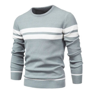 Vente en gros 100% coton sweat ras du cou pull uni personnalisé basiques surdimensionnés avec motif mélangé pour hommes - Product Image 1