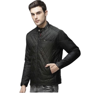 Chaqueta acolchada de hombre con cuello levantado personalizada al por mayor, chaquetas acolchadas transpirables de manga larga para hombre - Product Image 3