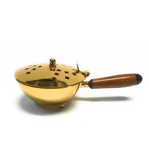 Quemador de incienso de latón macizo perforado - Product Image 5