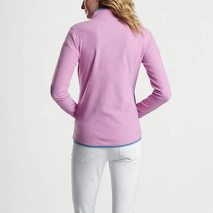 Wholesale Custom Zip Collar Printed Polar Fleece Top Quarter Golf 1/4 Zip Pullover Women Half Zip Sweatshirt - Product Image 3