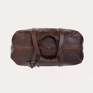 Bolsa de Lona de Cuero Marrón Dale con Cierre de Cremallera de 7 Pulgadas, Estilo Deportivo y a la Moda - Product Image 2