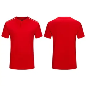 Camiseta de fútbol de secado rápido profesional de alta calidad para hombre OEM/ODM, camiseta de entrenamiento de estilo profesional con logotipo personalizado impreso para adultos - Product Image 6