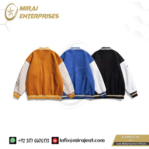 Người Đàn Ông Phụ Nữ Phim Hoạt Hình Lông Gấu Thư Phôi Hip Hop Preppy Unisex Thời Trang Dạo Phố Giản Dị Máy Bay Ném Bom Áo Mùa Thu Bóng Chày Varsity Áo Khoác - Product Image 3